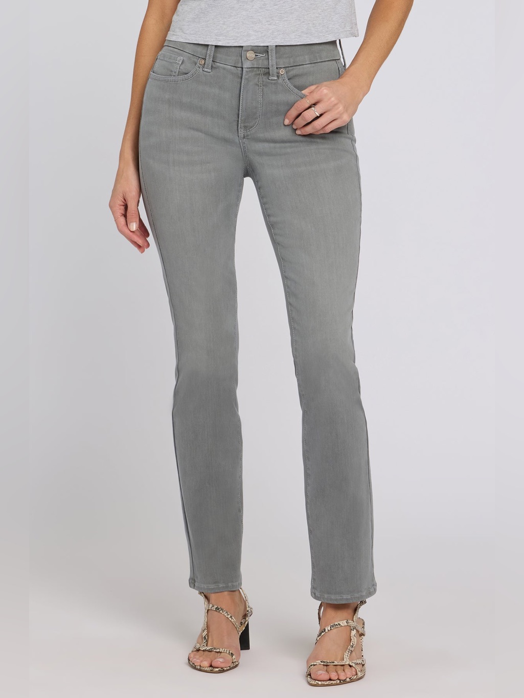Nydj Waist-Match Marilyn Straight Jeans